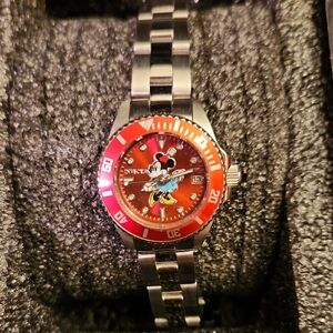 Invicta Red and Silver Limited Edition Minnie Mouse Watch